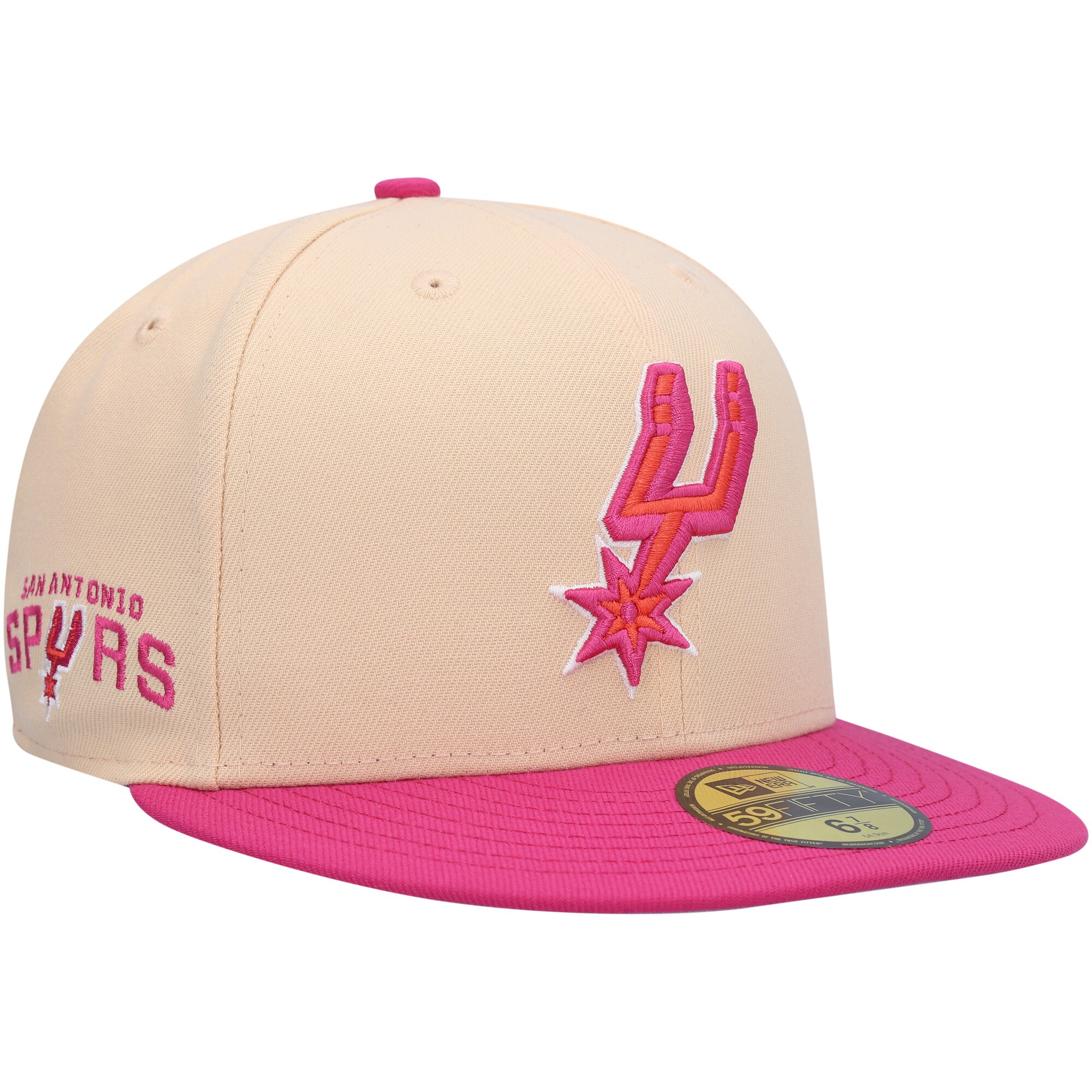 San Antonio Spurs mens san antonio spurs new era orangepink passion mango 59fifty fitted hat Collection | Official Spurs Store
