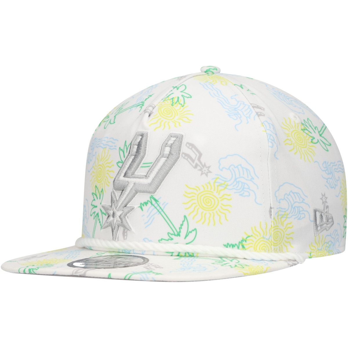 San Antonio Spurs mens san antonio spurs new era white palm trees and waves golfer adjustable hat Collection | Official Spurs Store