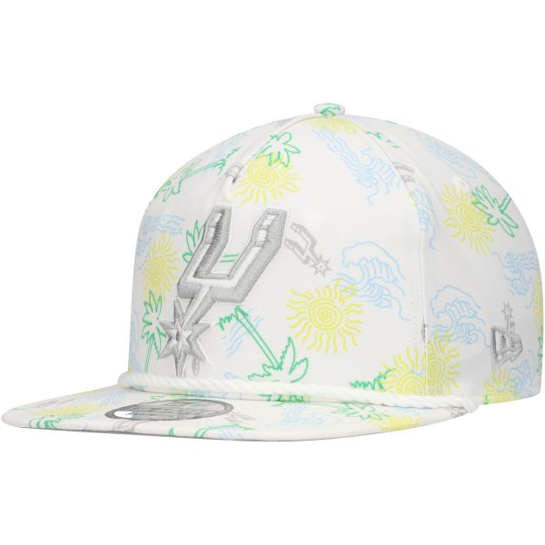 San Antonio Spurs mens san antonio spurs new era white palm trees and waves golfer adjustable hat Collection | Official Spurs Store