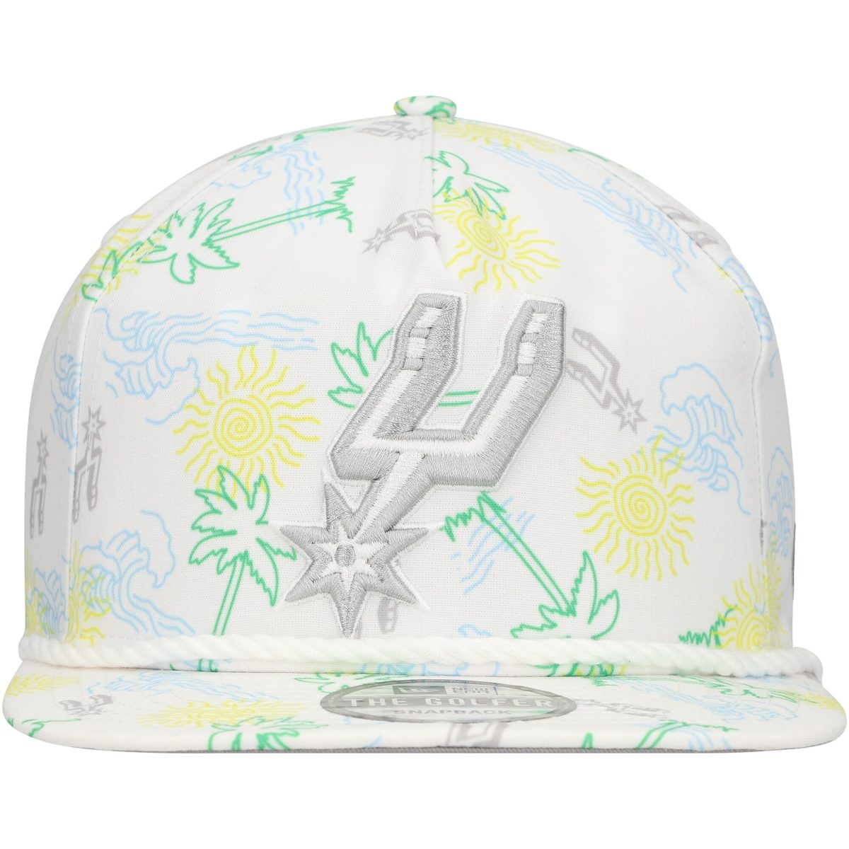 San Antonio Spurs mens san antonio spurs new era white palm trees and waves golfer adjustable hat Collection | Official Spurs Store