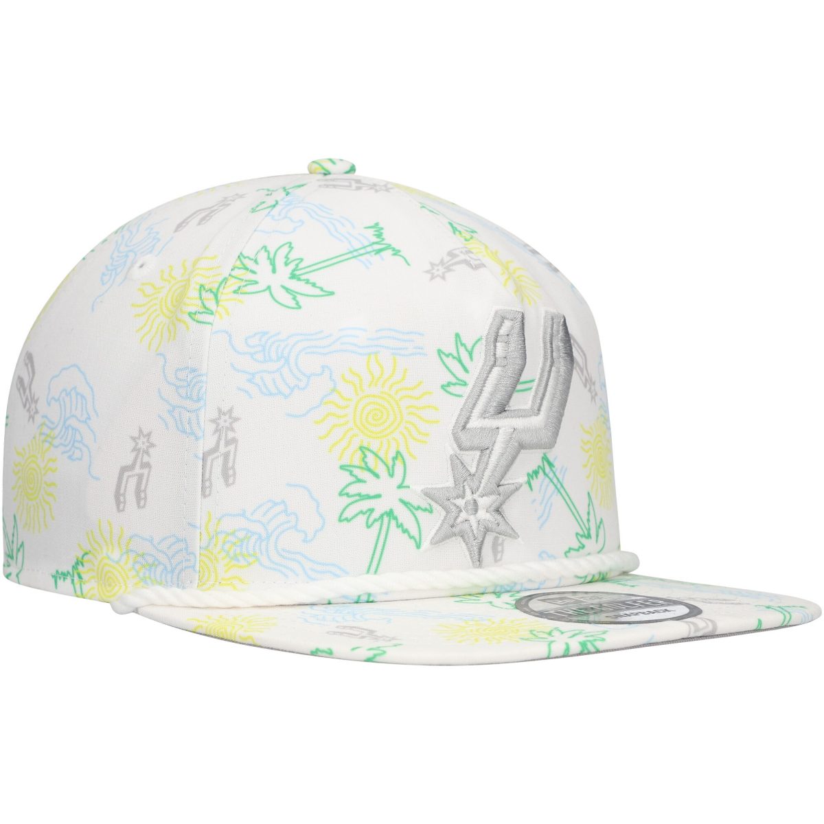 San Antonio Spurs mens san antonio spurs new era white palm trees and waves golfer adjustable hat Collection | Official Spurs Store