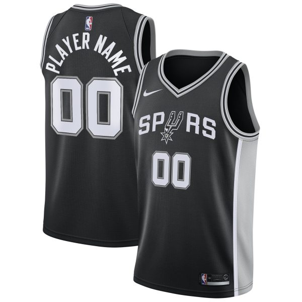 San Antonio Spurs mens san antonio spurs nike black swingman custom jersey – icon edition Collection | Official Spurs Store