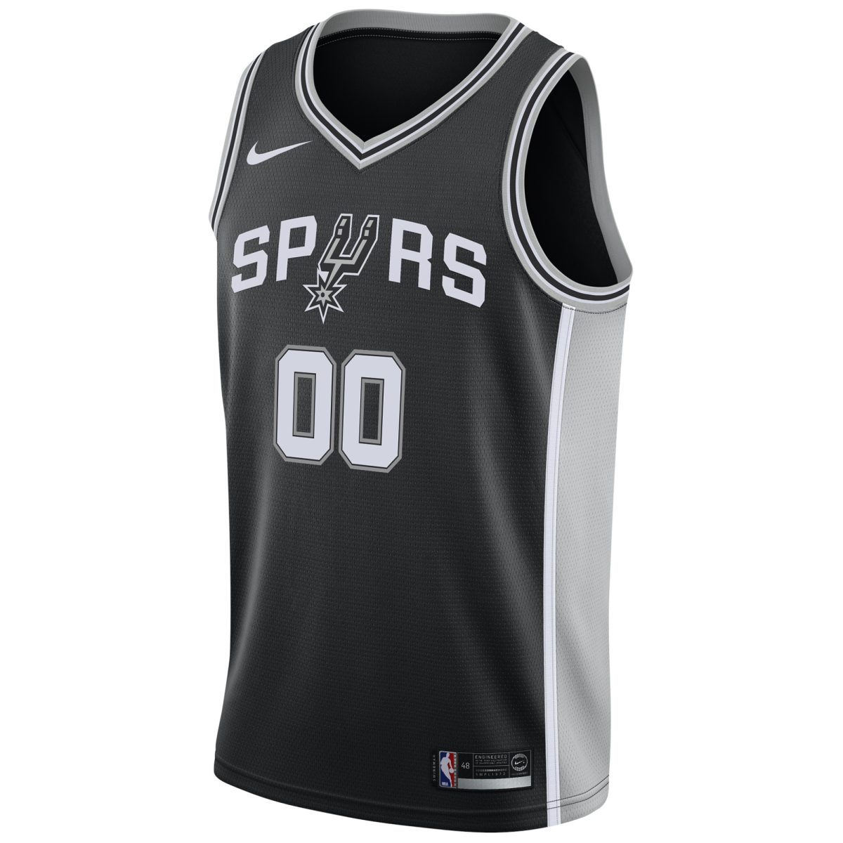 San Antonio Spurs mens san antonio spurs nike black swingman custom jersey – icon edition Collection | Official Spurs Store