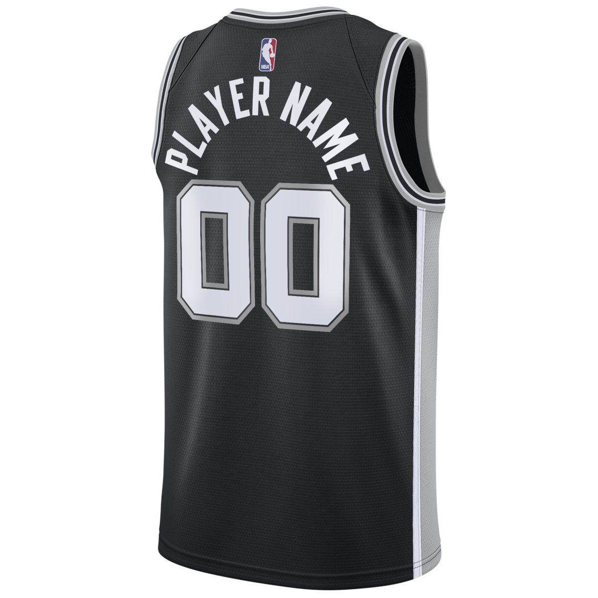 San Antonio Spurs mens san antonio spurs nike black swingman custom jersey – icon edition Collection | Official Spurs Store
