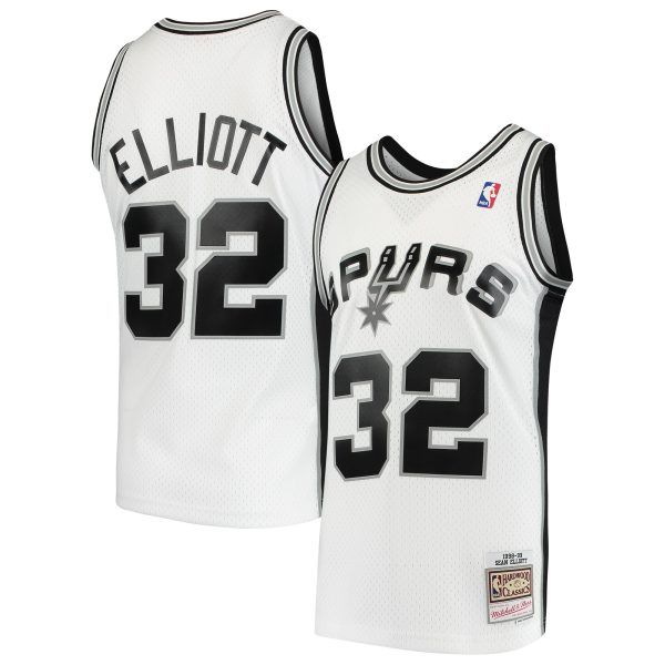 San Antonio Spurs mens san antonio spurs sean elliott mitchell  ness white 199899 hardwood classics swingman jersey Collection | Official Spurs Store