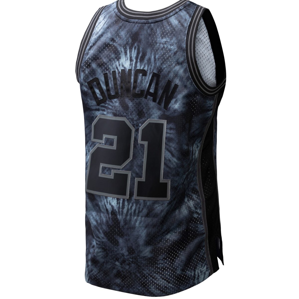 San Antonio Spurs mens san antonio spurs tim duncan mitchell  ness black hardwood classics 199899 tie-dye swingman jersey Collection | Official Spurs Store