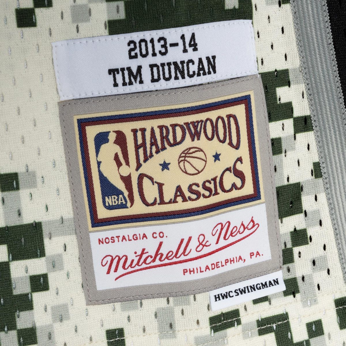 San Antonio Spurs mens san antonio spurs tim duncan mitchell  ness camo 201314 swingman jersey Collection | Official Spurs Store