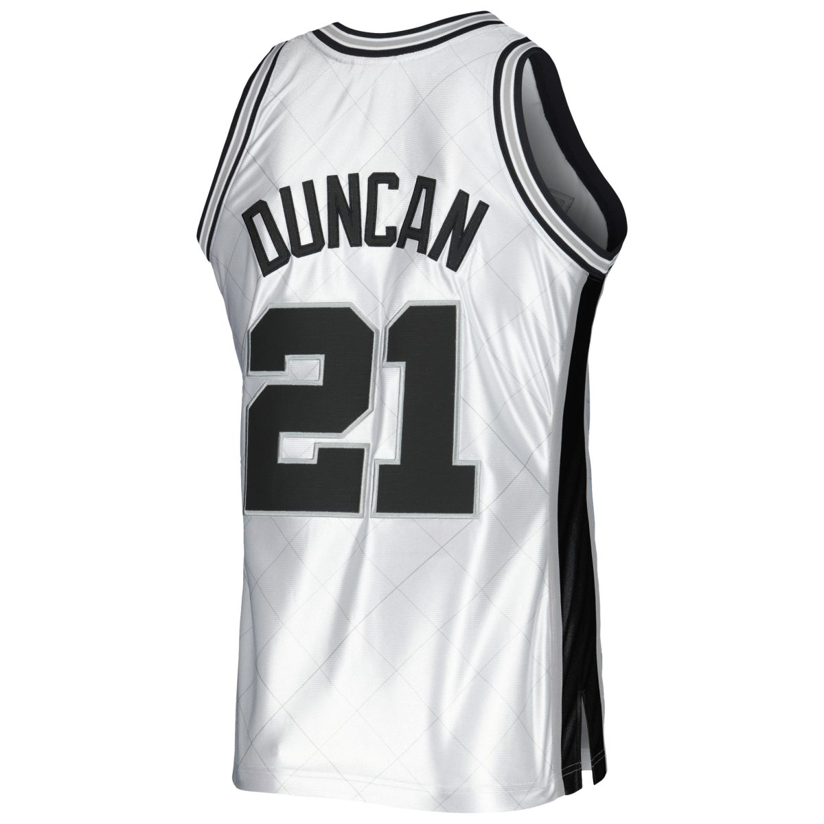 San Antonio Spurs mens san antonio spurs tim duncan mitchell  ness platinum 199899 hardwood classics 75th anniversary swingman jersey Collection | Official Spurs Store