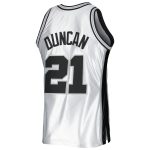 San Antonio Spurs mens san antonio spurs tim duncan mitchell  ness platinum 199899 hardwood classics 75th anniversary swingman jersey Collection | Official Spurs Store