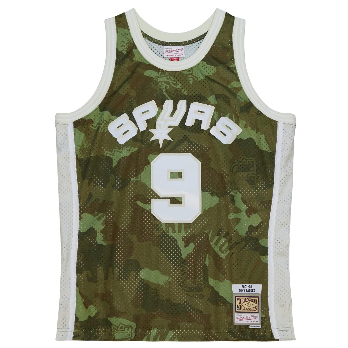 San Antonio Spurs mens san antonio spurs tony parker mitchell  ness camo hardwood classics 200001 ghost green swingman jersey Collection | Official Spurs Store