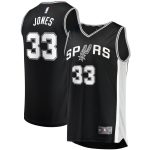 San Antonio Spurs mens san antonio spurs tre jones fanatics black fast break replica jersey – icon edition Collection | Official Spurs Store