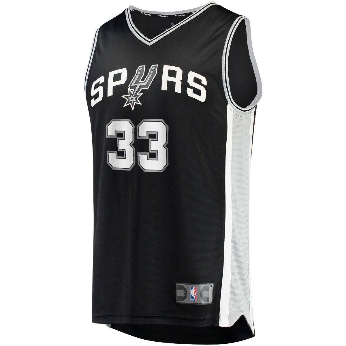 San Antonio Spurs mens san antonio spurs tre jones fanatics black fast break replica jersey – icon edition Collection | Official Spurs Store