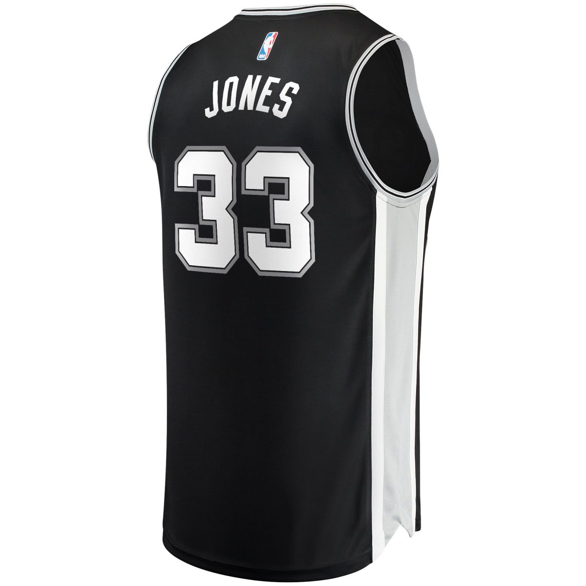 San Antonio Spurs mens san antonio spurs tre jones fanatics black fast break replica jersey – icon edition Collection | Official Spurs Store