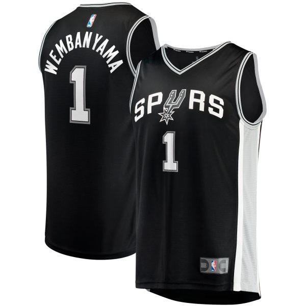 San Antonio Spurs mens san antonio spurs victor wembanyama fanatics black big  tall fast break replica jersey – icon edition Collection | Official Spurs Store