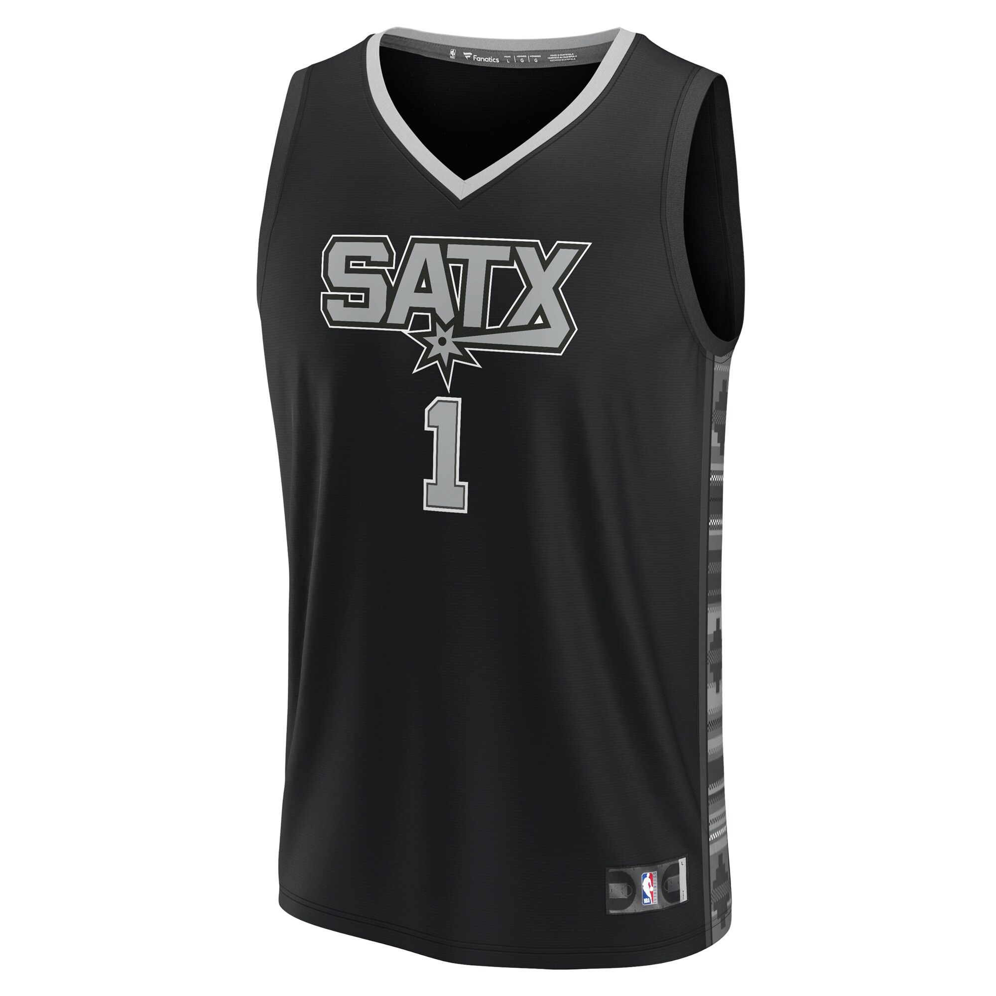 San Antonio Spurs mens san antonio spurs victor wembanyama fanatics black fast break player jersey – statement edition Collection | Official Spurs Store