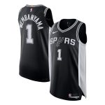 San Antonio Spurs mens san antonio spurs victor wembanyama nike black authentic jersey – icon edition Collection | Official Spurs Store