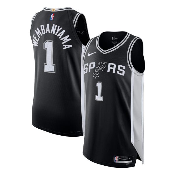 San Antonio Spurs mens san antonio spurs victor wembanyama nike black authentic jersey – icon edition Collection | Official Spurs Store