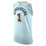 San Antonio Spurs mens san antonio spurs victor wembanyama nike light blue 202425 authentic player jersey – city edition Collection | Official Spurs Store