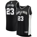 San Antonio Spurs mens san antonio spurs zach collins fanatics black fast break replica jersey – icon edition Collection | Official Spurs Store
