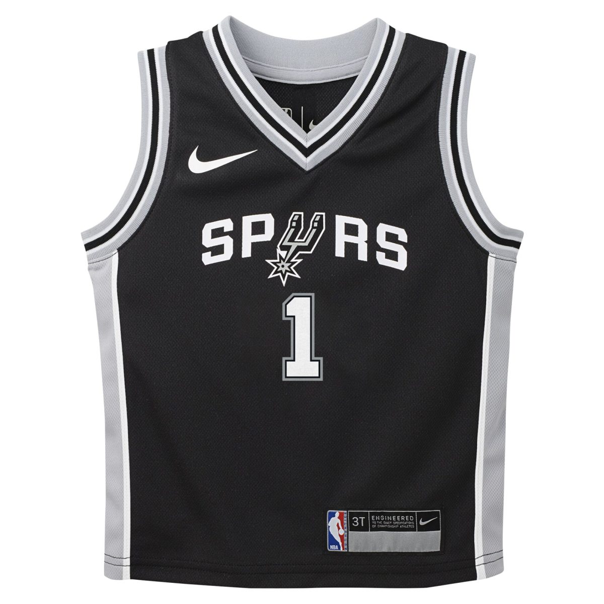 San Antonio Spurs preschool san antonio spurs victor wembanyama nike black swingman player jersey – icon edition Collection | Official Spurs Store