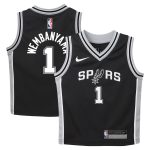 San Antonio Spurs toddler san antonio spurs victor wembanyama nike black swingman player jersey – icon edition Collection | Official Spurs Store