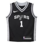 San Antonio Spurs toddler san antonio spurs victor wembanyama nike black swingman player jersey – icon edition Collection | Official Spurs Store