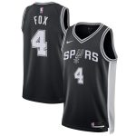 San Antonio Spurs unisex san antonio spurs deaaron fox nike black swingman player jersey – icon edition Collection | Official Spurs Store