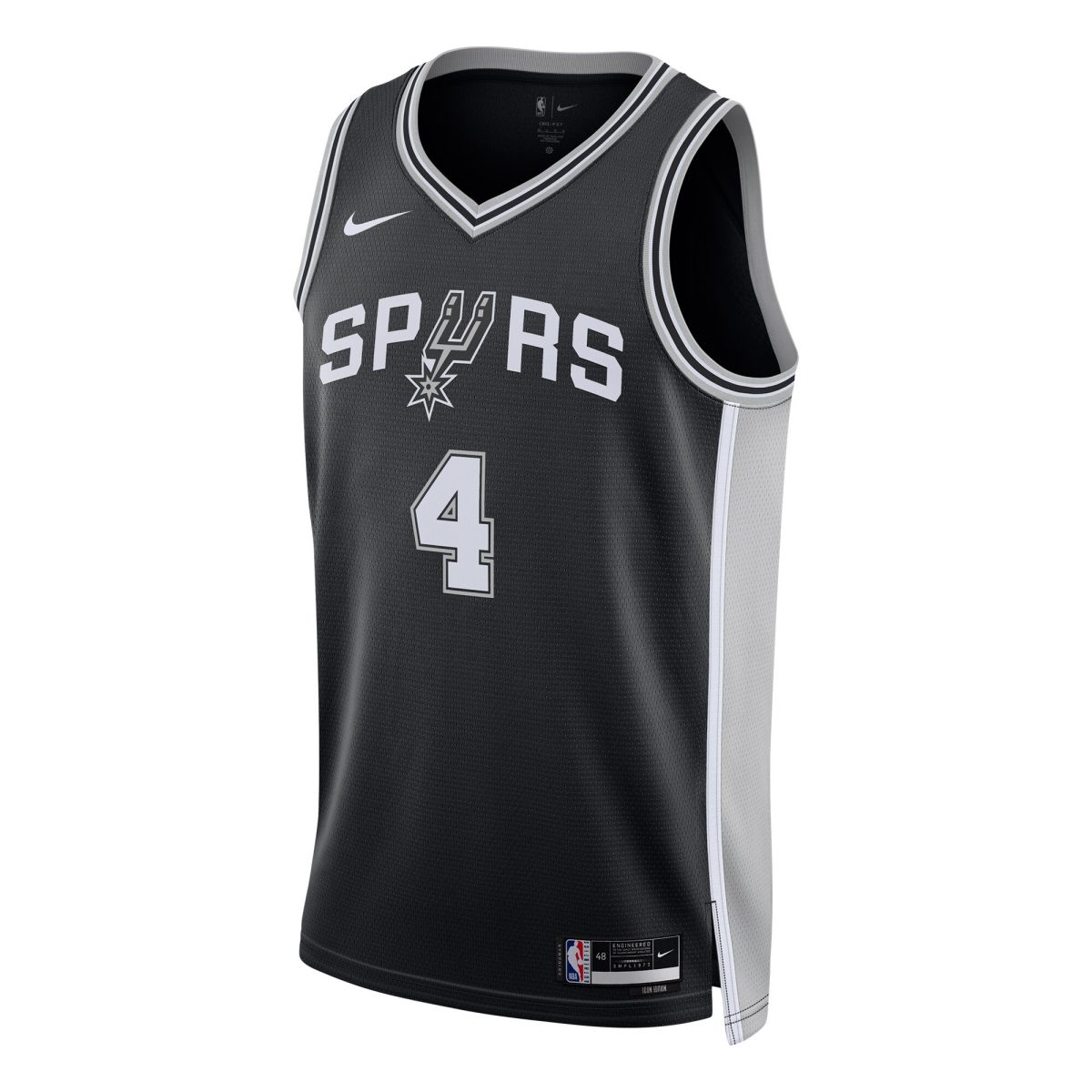 San Antonio Spurs unisex san antonio spurs deaaron fox nike black swingman player jersey – icon edition Collection | Official Spurs Store