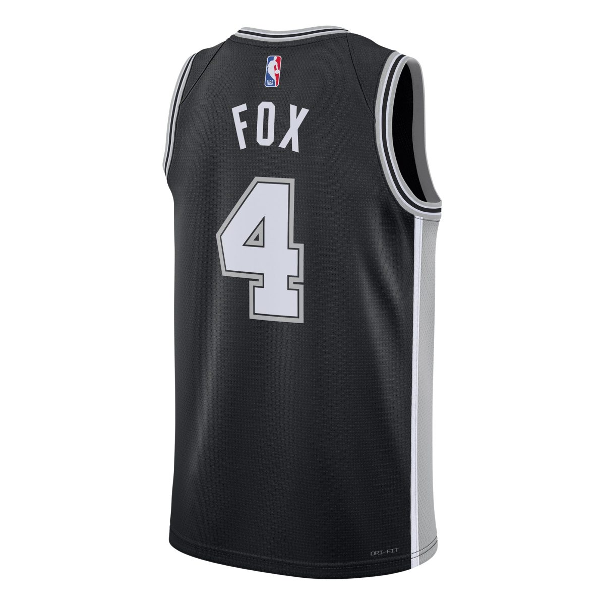 San Antonio Spurs unisex san antonio spurs deaaron fox nike black swingman player jersey – icon edition Collection | Official Spurs Store