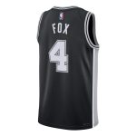 San Antonio Spurs unisex san antonio spurs deaaron fox nike black swingman player jersey – icon edition Collection | Official Spurs Store
