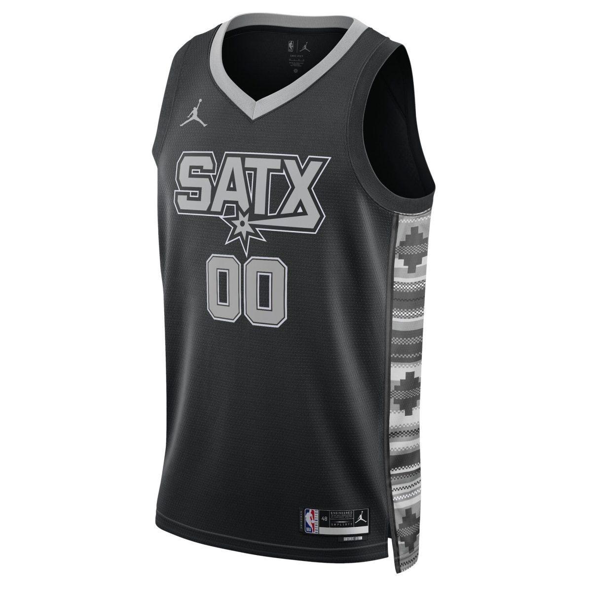 San Antonio Spurs unisex san antonio spurs jordan brand black 202223 swingman custom jersey – statement edition Collection | Official Spurs Store