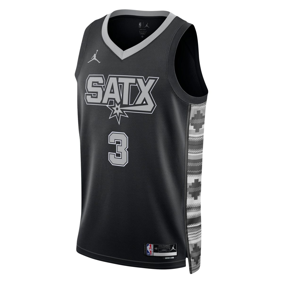 San Antonio Spurs unisex san antonio spurs keldon johnson jordan brand black swingman jersey – statement edition Collection | Official Spurs Store
