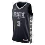 San Antonio Spurs unisex san antonio spurs keldon johnson jordan brand black swingman jersey – statement edition Collection | Official Spurs Store