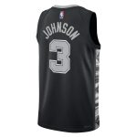 San Antonio Spurs unisex san antonio spurs keldon johnson jordan brand black swingman jersey – statement edition Collection | Official Spurs Store