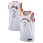 San Antonio Spurs unisex san antonio spurs keldon johnson nike white 202324 swingman jersey – city edition Collection | Official Spurs Store