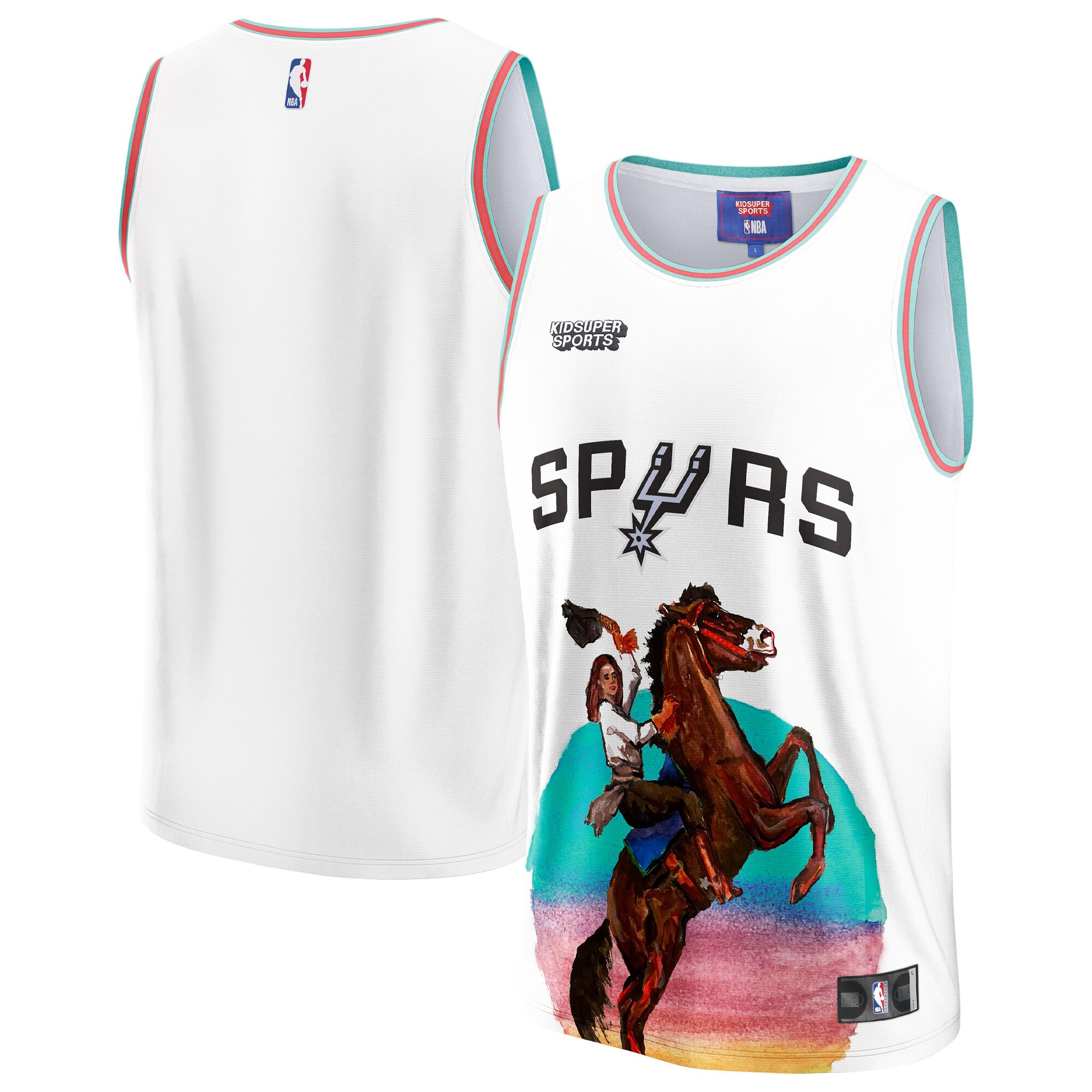 San Antonio Spurs unisex san antonio spurs nba  kidsuper studios by fanatics white hometown jersey Collection | Official Spurs Store