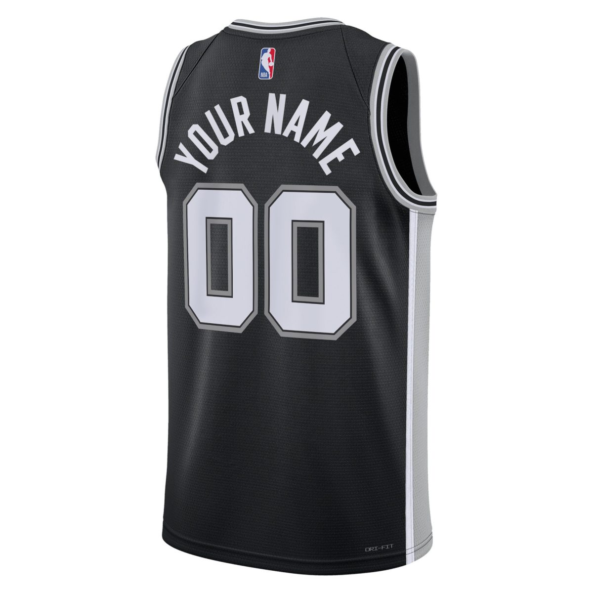 San Antonio Spurs unisex san antonio spurs nike black swingman custom jersey – icon edition Collection | Official Spurs Store