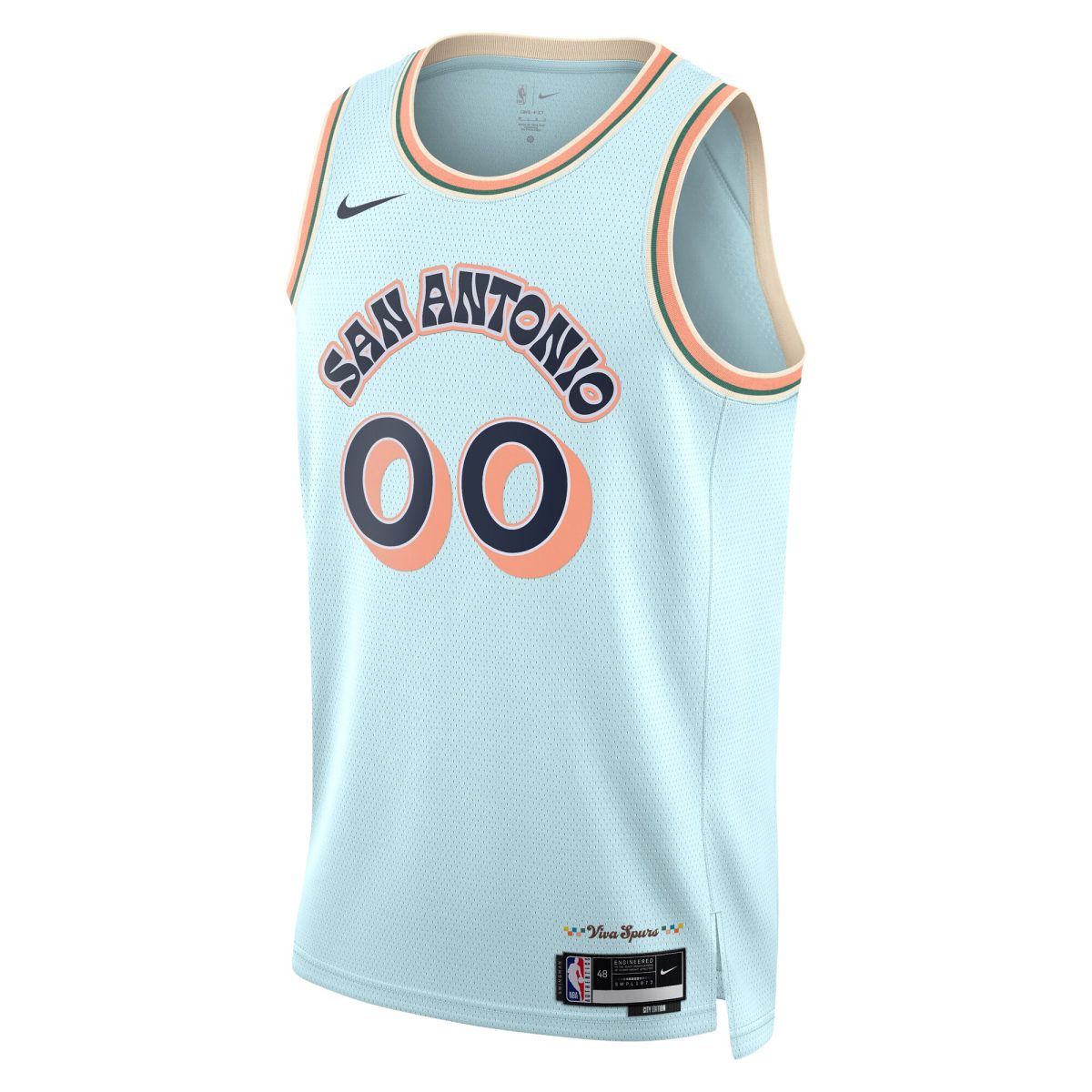San Antonio Spurs unisex san antonio spurs nike light blue 202425 custom swingman jersey – city edition Collection | Official Spurs Store