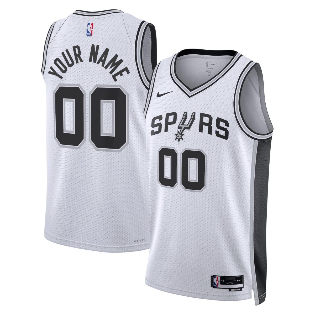 San Antonio Spurs unisex san antonio spurs nike white swingman custom jersey – association edition Collection | Official Spurs Store