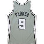 San Antonio Spurs unisex san antonio spurs tony parker mitchell  ness gray hall of fame class of 2023 throwback swingman jersey Collection | Official Spurs Store