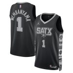 San Antonio Spurs unisex san antonio spurs victor wembanyama jordan brand black swingman jersey – statement edition Collection | Official Spurs Store