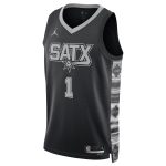 San Antonio Spurs unisex san antonio spurs victor wembanyama jordan brand black swingman jersey – statement edition Collection | Official Spurs Store