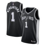 San Antonio Spurs unisex san antonio spurs victor wembanyama nike black 2023 nba draft first round pick swingman jersey – icon edition Collection | Official Spurs Store