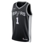 San Antonio Spurs unisex san antonio spurs victor wembanyama nike black 2023 nba draft first round pick swingman jersey – icon edition Collection | Official Spurs Store