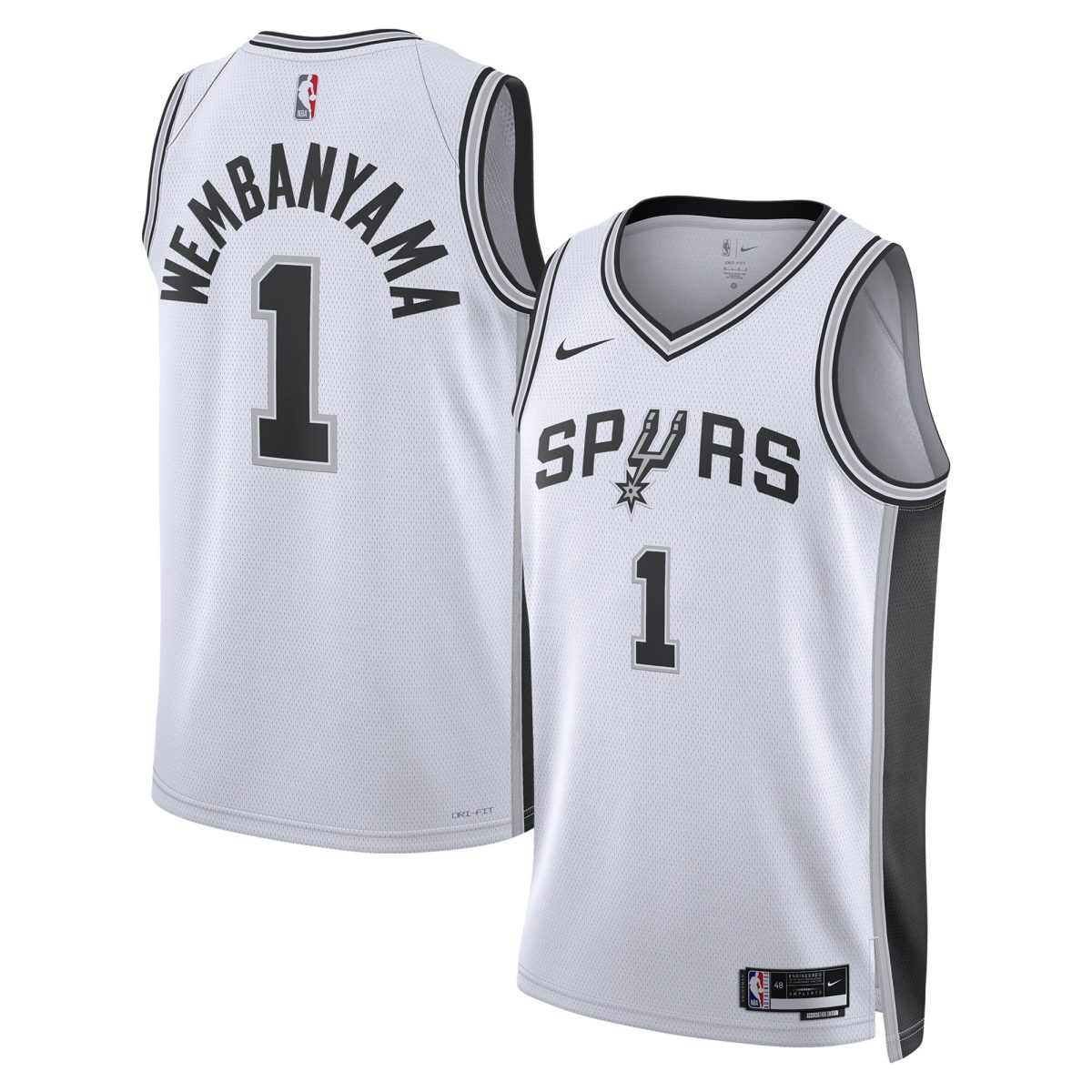 San Antonio Spurs unisex san antonio spurs victor wembanyama nike white swingman jersey – association edition Collection | Official Spurs Store