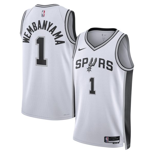 San Antonio Spurs unisex san antonio spurs victor wembanyama nike white swingman jersey – association edition Collection | Official Spurs Store