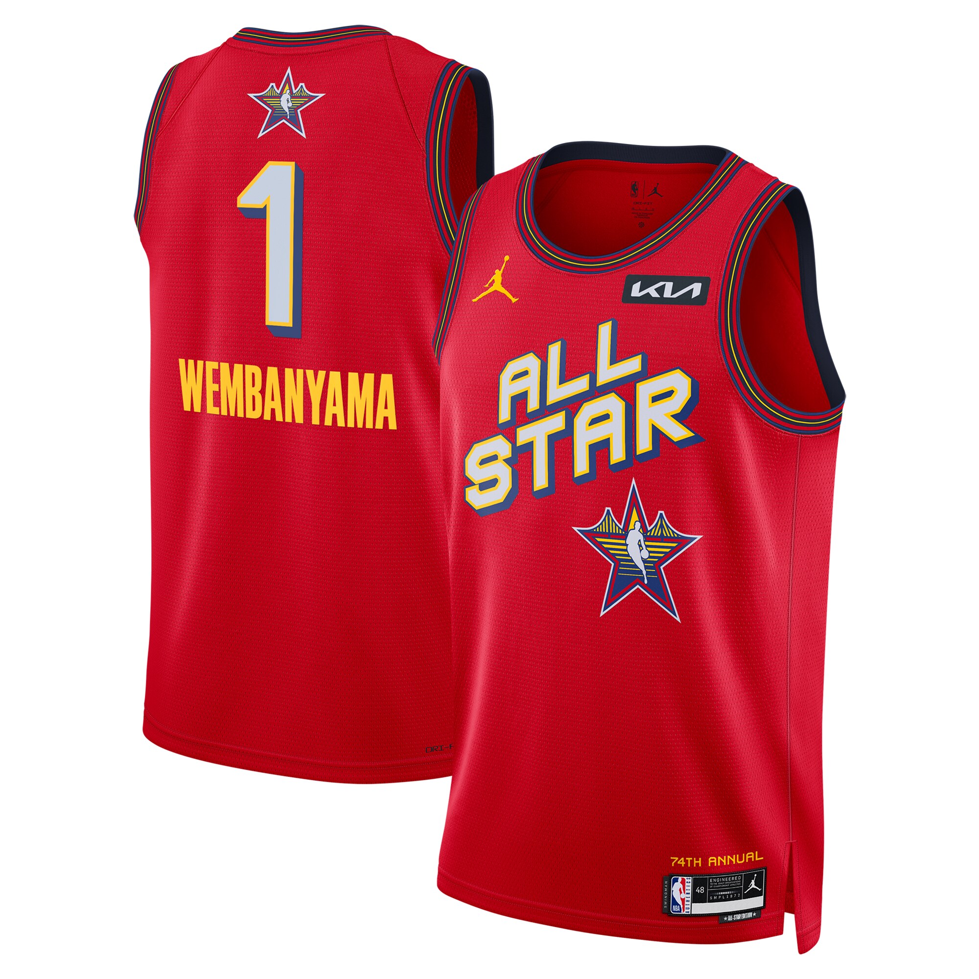 San Antonio Spurs unisex victor wembanyama jordan brand red 2025 nba all-star game swingman player jersey Collection | Official Spurs Store