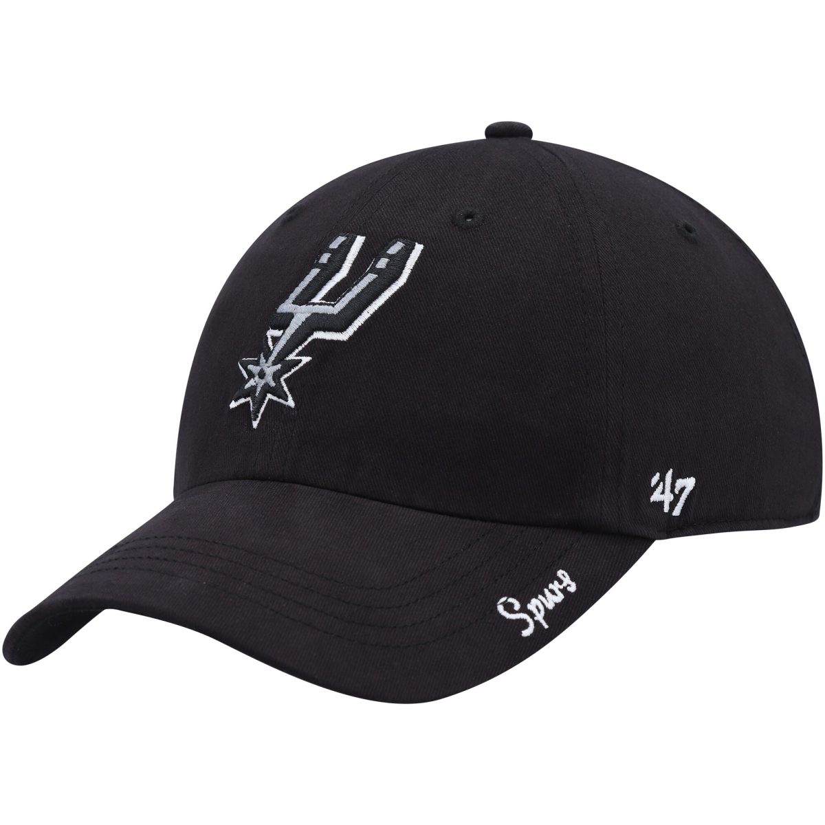 San Antonio Spurs womens san antonio spurs 47 black miata clean up adjustable hat Collection | Official Spurs Store