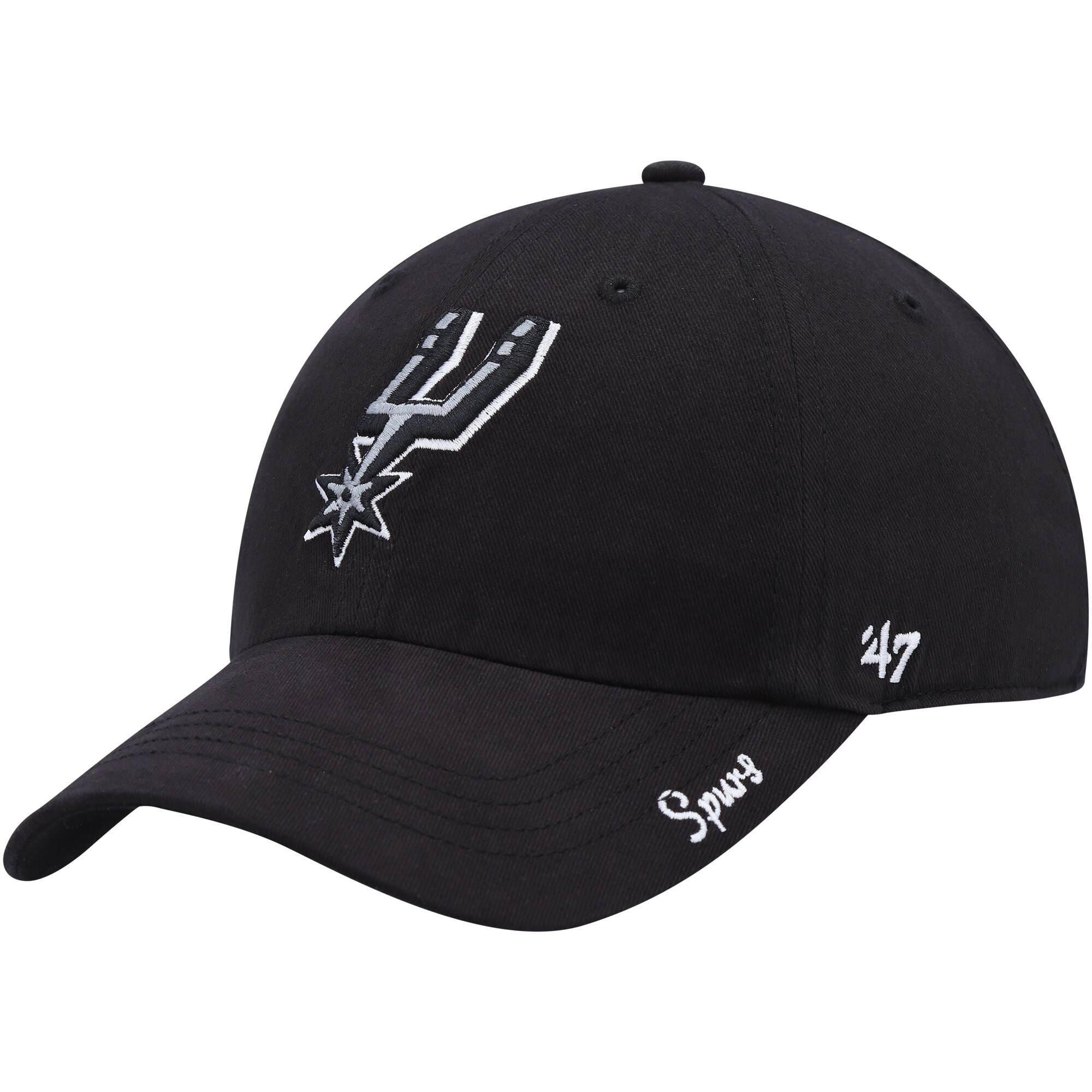 San Antonio Spurs womens san antonio spurs 47 black miata clean up adjustable hat Collection | Official Spurs Store