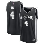 San Antonio Spurs youth san antonio spurs deaaron fox fanatics black fast break replica player jersey – icon edition Collection | Official Spurs Store